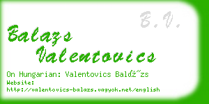 balazs valentovics business card